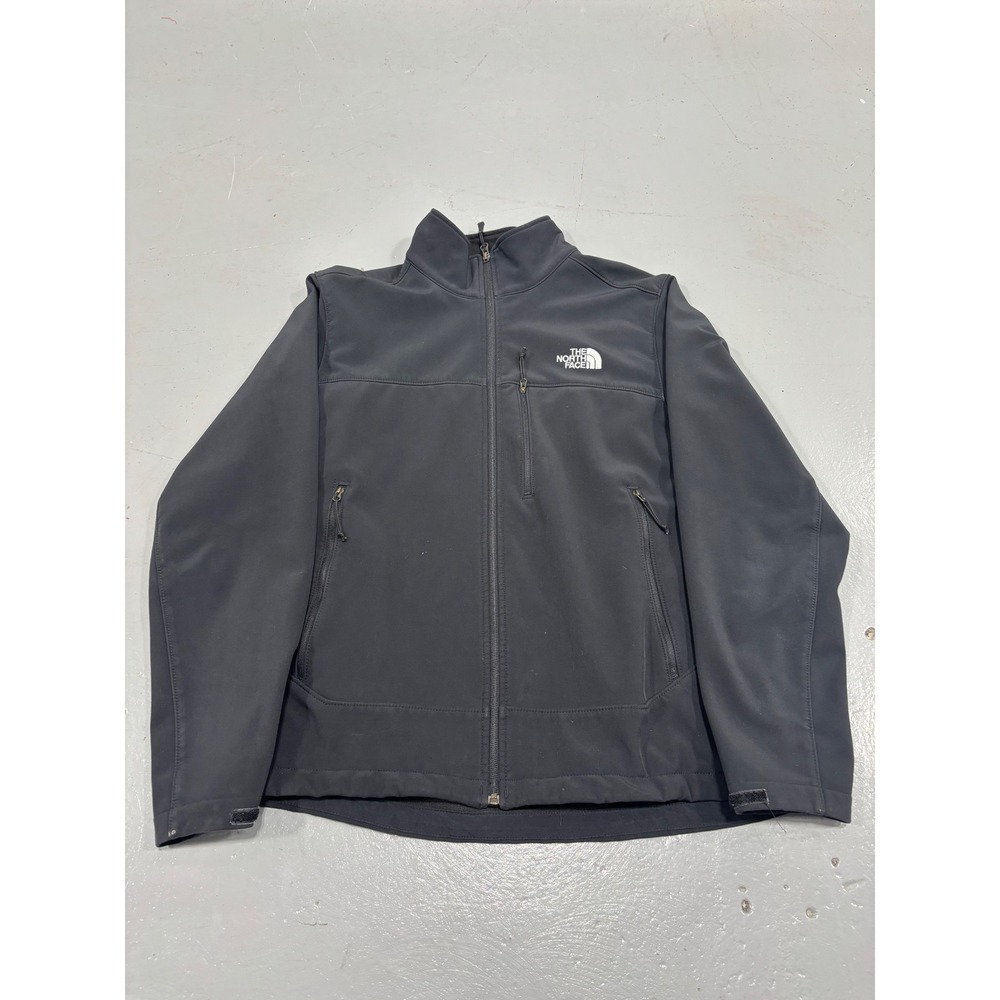 The North Face Apex Bionic Softshell Jacket Mens Medium Black Full Zip Windproof